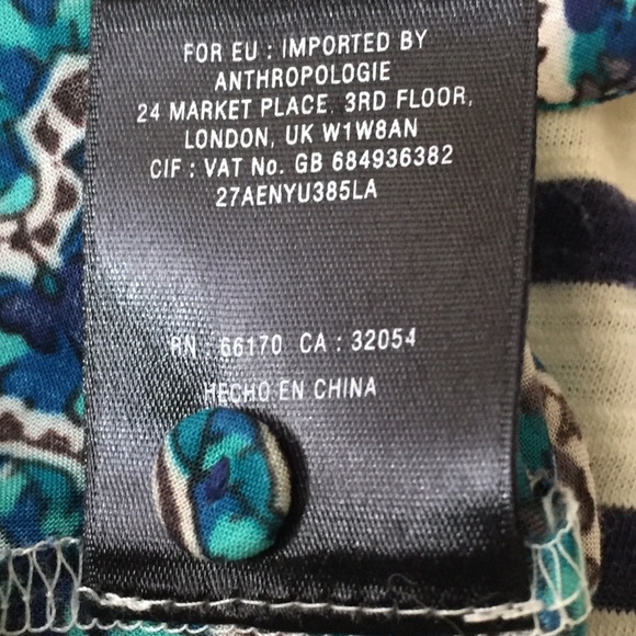 Anthro Postage stamp blue & white striped tunic - Picture 7 of 7